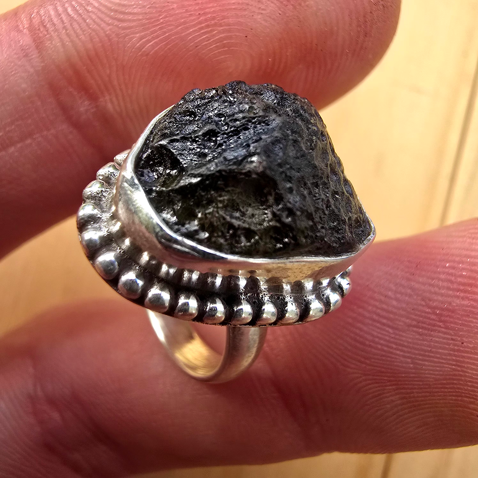 Thumbnail: Moldavite Ring