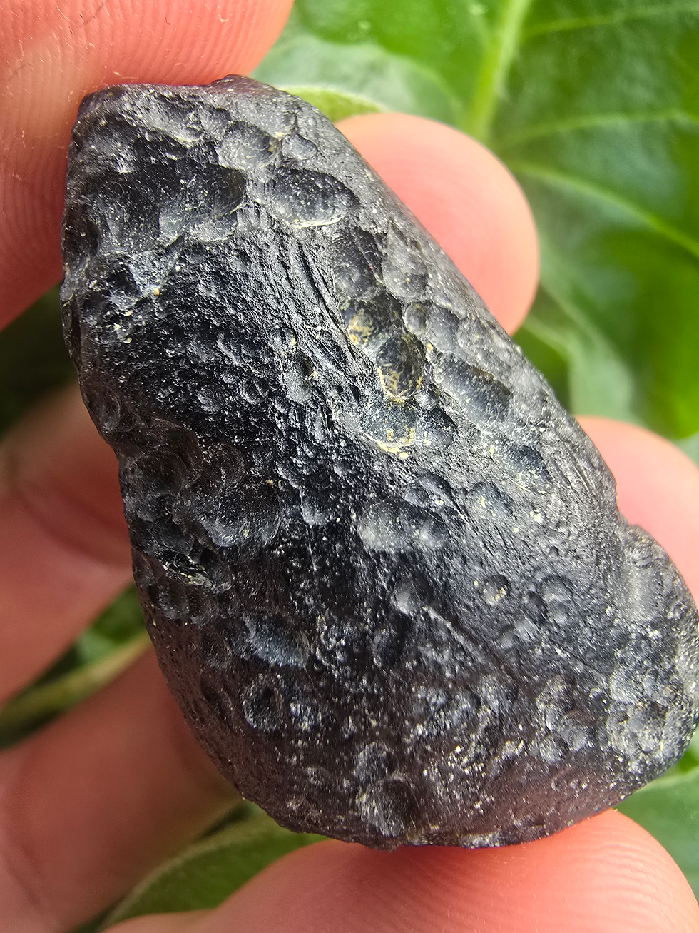 Thumbnail: Dark, pitted Vietnam Indochinite Tektite