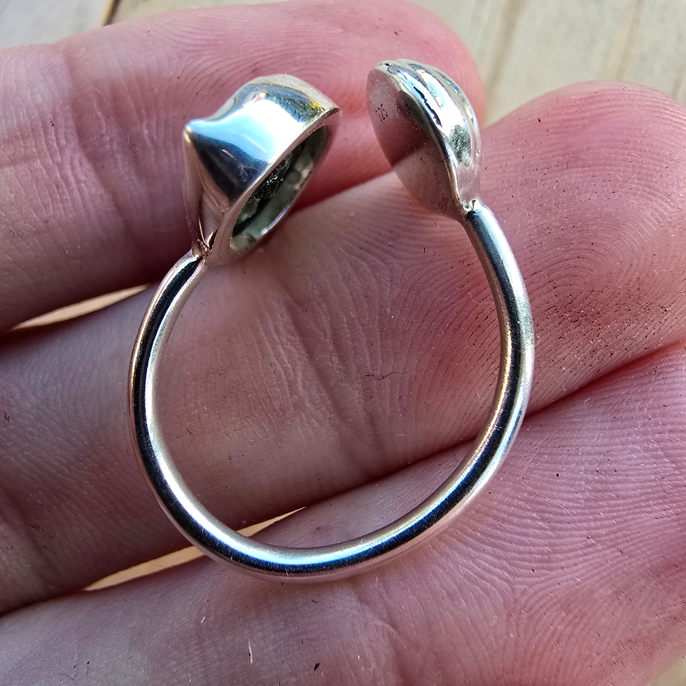 Thumbnail: Adjustable Moldavite Ring