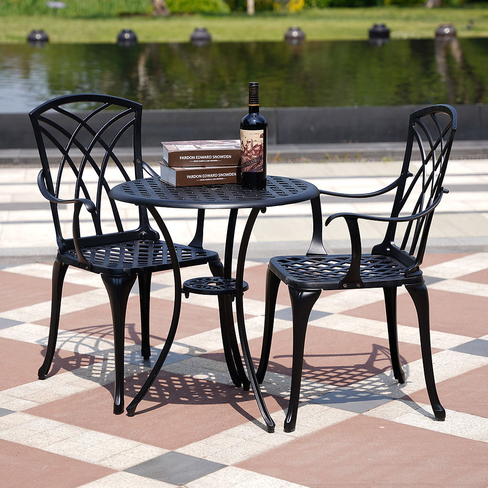 Миниатюра: 3-Piece Patio Bistro SetW/Umbrella hole, 2 Chairs