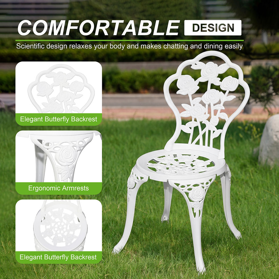 Миниатюра: SUNNITURE 3 Piece Bistro Set Outdoor Patio Bistro Set