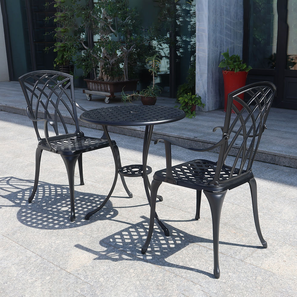 Миниатюра: Aluminum Outdoor Bistro Set for 2