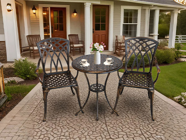Миниатюра: Weather Resistant Bistro Table and Chairs Outdoor Furniture
