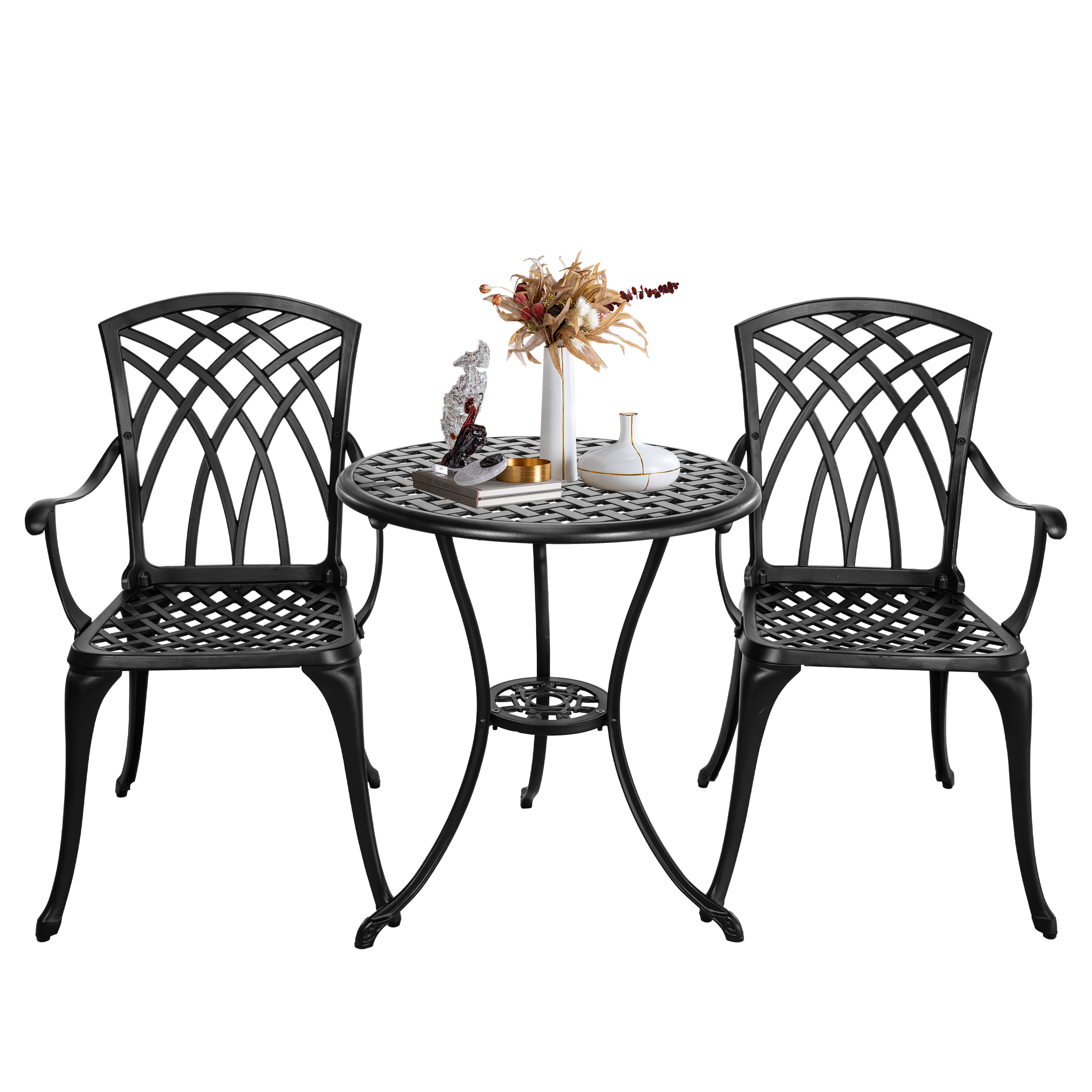 Aluminum Outdoor Bistro Set for 2