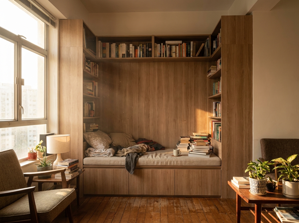 She Absolutely Nailed This IKEA BILLY Reading Nook — Cozy, Charming and All — CLAY Interior Design