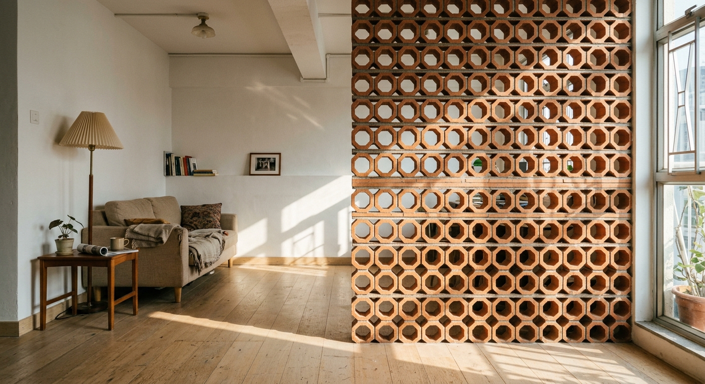 Perforated brickwork wraps courtyard home in India by Spacefiction Studio — CLAY Interior Design