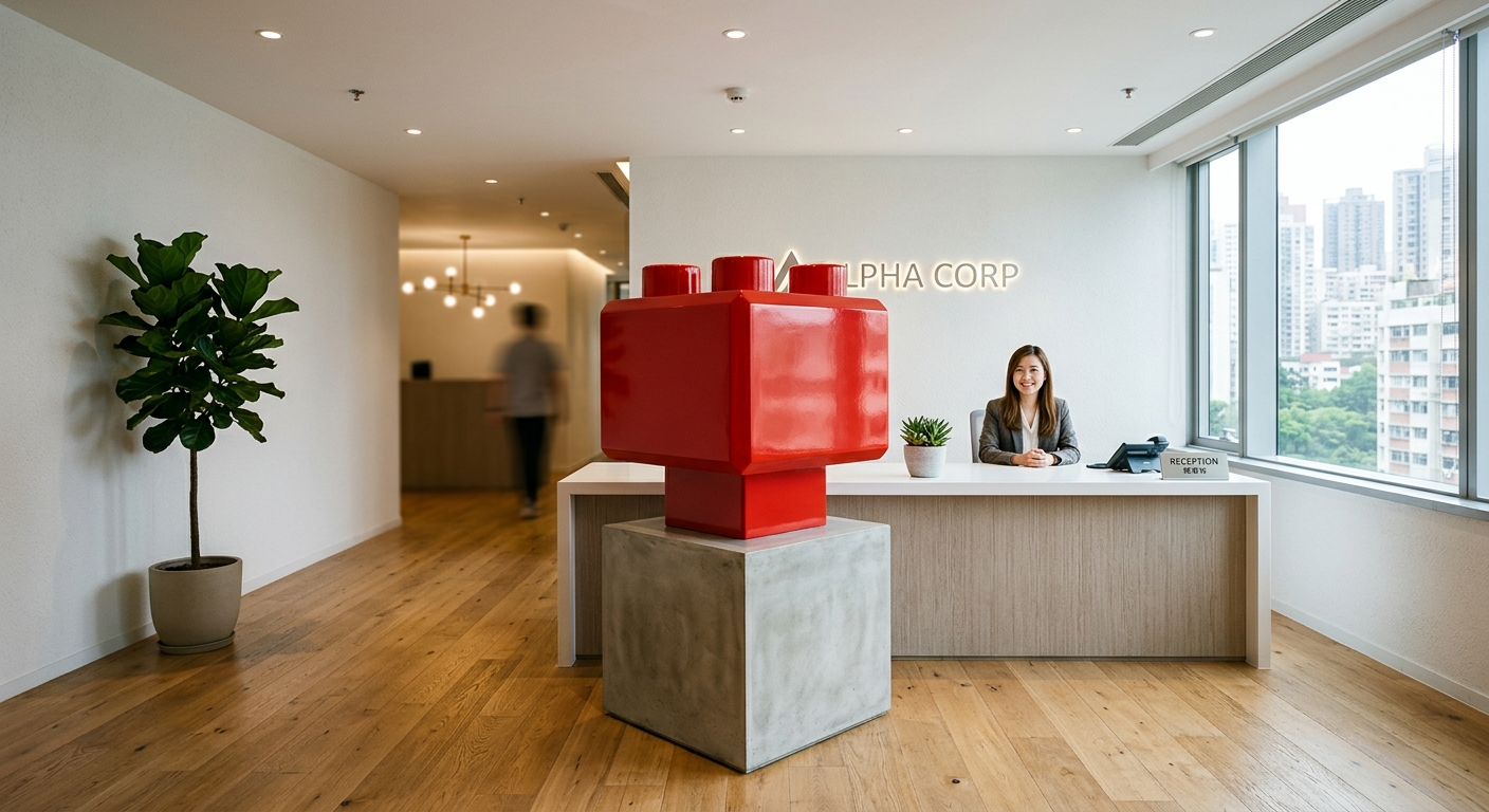 Cubo arranges "unmistakably Lego" innovation centre around 25‑tonne brick — CLAY Interior Design