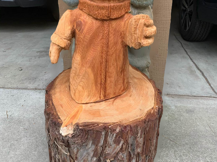 My one of a kind Baby Yoda carving.