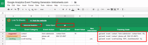 Google Analytics Event Tracking Generator