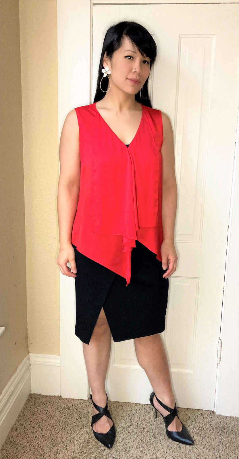 Kat Depner red black and gold holiday style