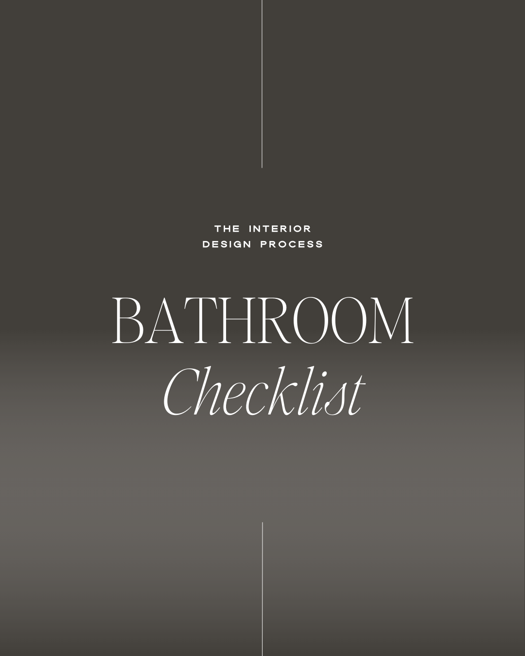 Bathroom Checklist