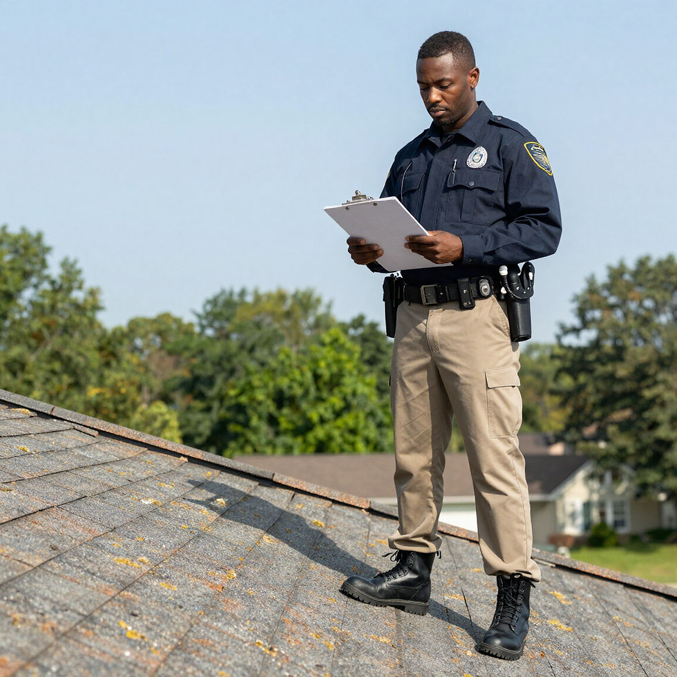 Modern residential roofing inspection