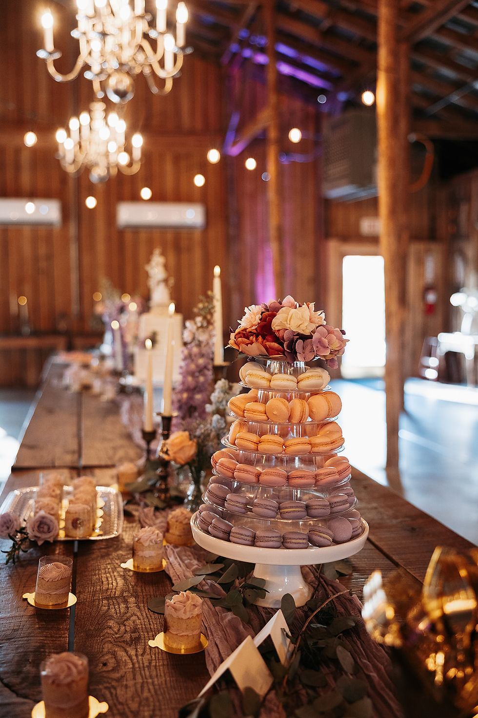 Wedding Macaron Tower Dessert Table