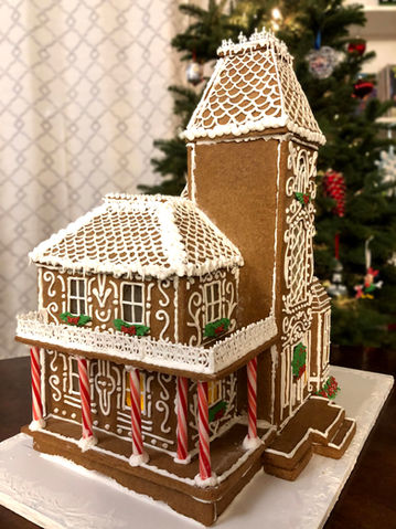 Victorian gingerbread house, left view