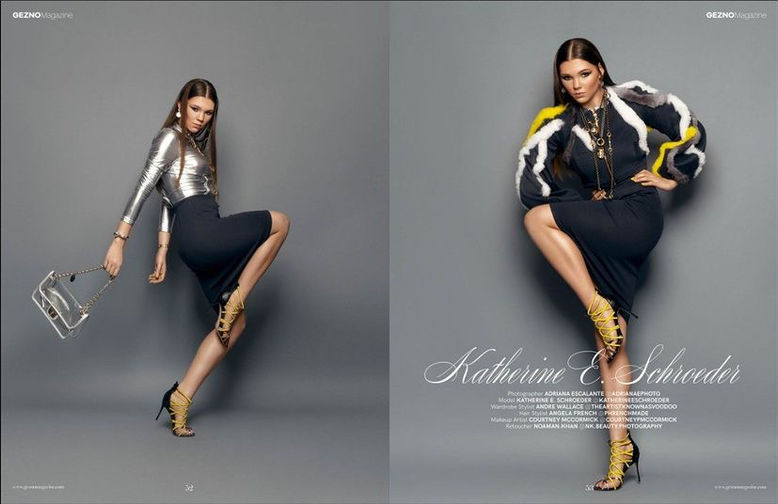 Studio photography of Fashion editorial bright yellow and charcoal grey 