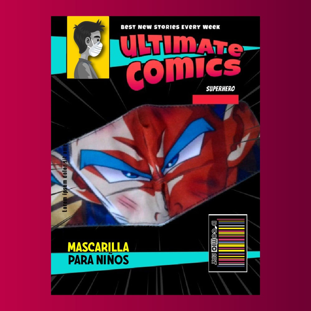 Mascarilla para niños (diseño DRAGON BALL)