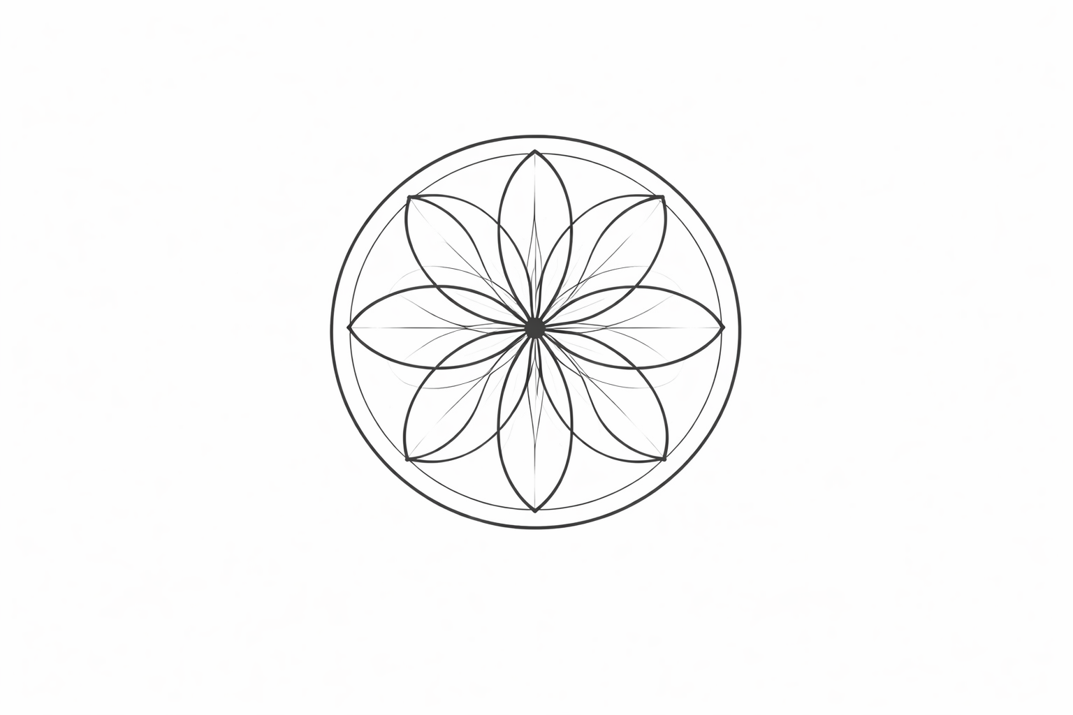brady U bell logo image  Symmetrical mandala flower design.png