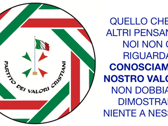 IL VERO PARTITO DEI VALORI CRISTIANI