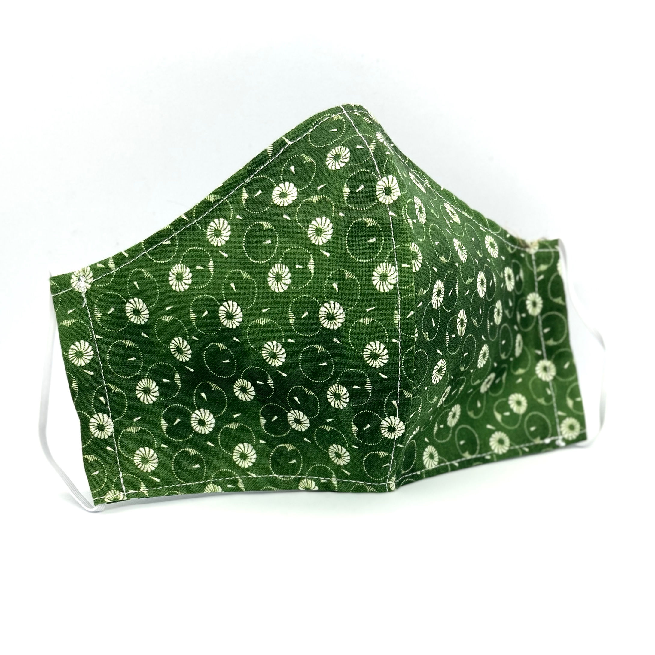 Green Flower Face Mask