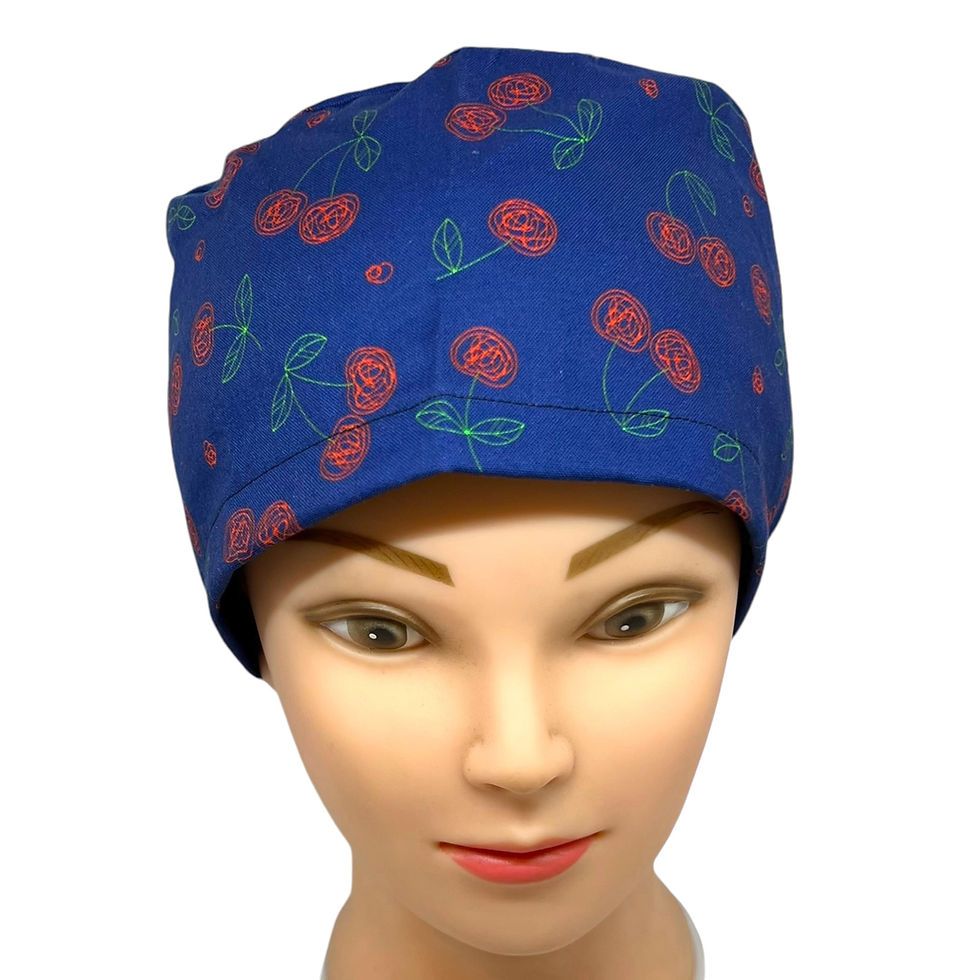 Thumbnail: Navy Cherry Scrub Cap