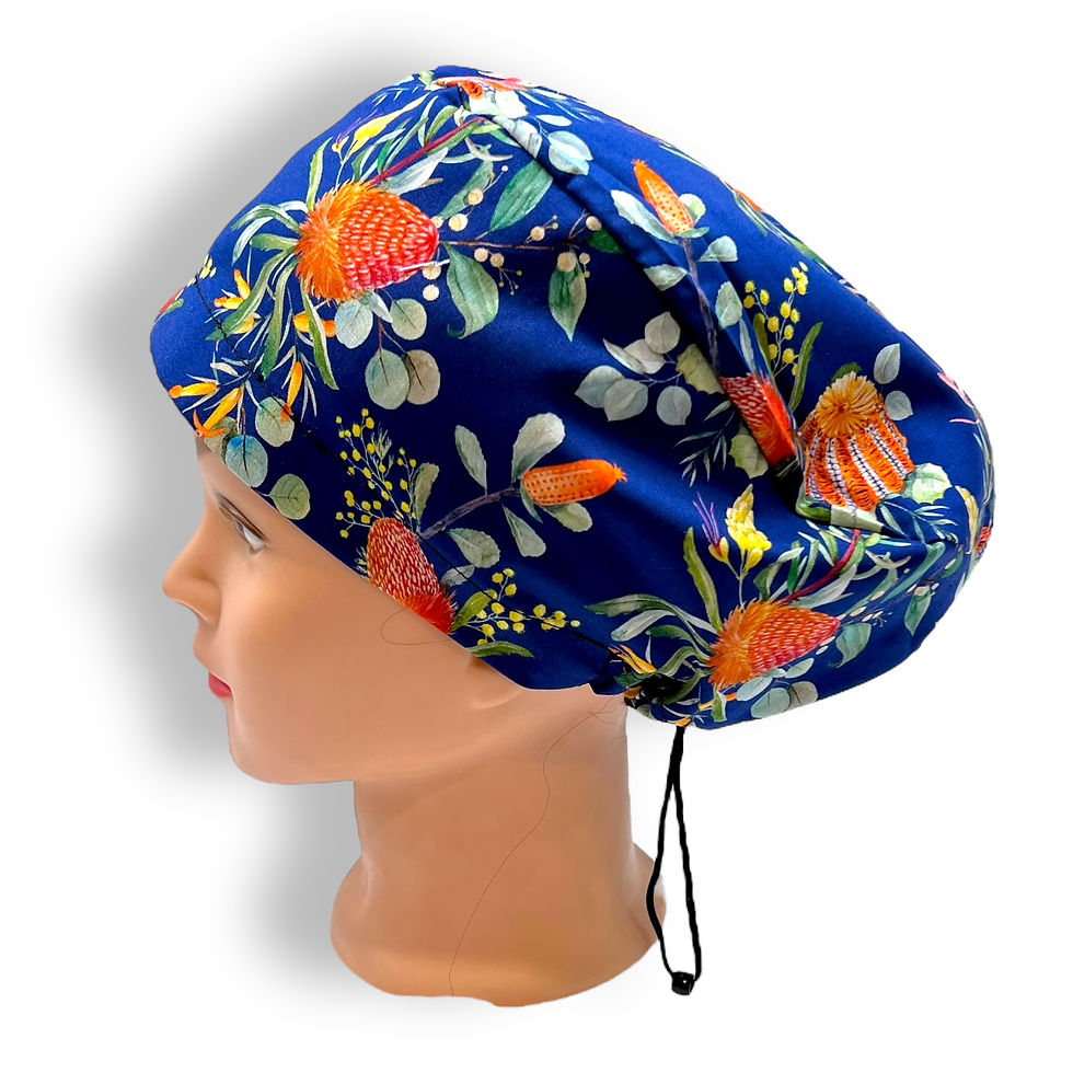 Floral scrub cap