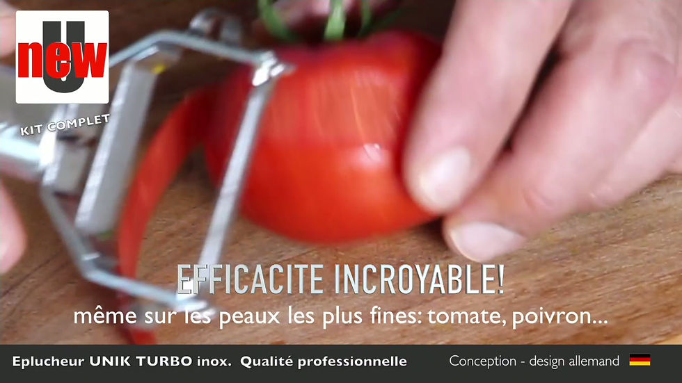 Miniature : Éplucheur UNIK TURBO inox - Kit complet 4 pièces