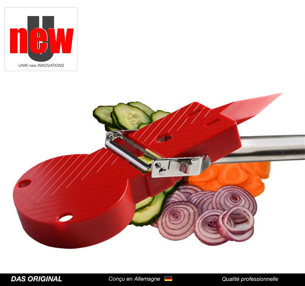 Miniature : Promo mandoline à légumes inox TURBO UNIK économe éplucheur décorateur éminceur trancheur UNIK