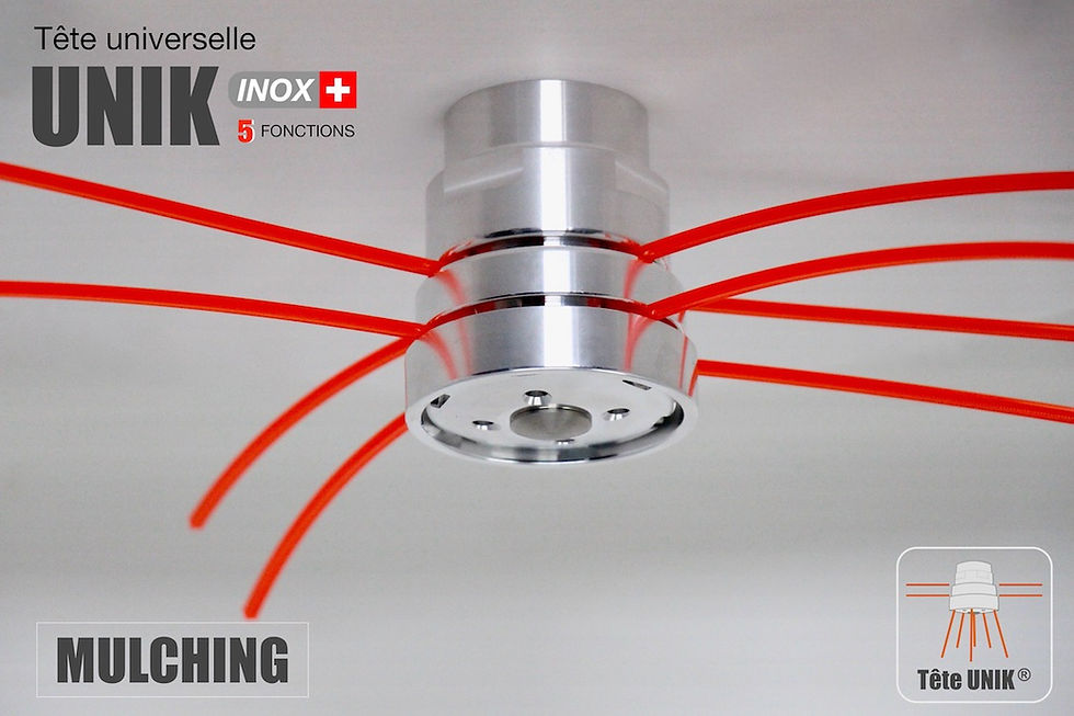 Miniature : Tête universelle débroussailleuse professionnelle aluminium acier inoxydable 5 Fonctions fauchage coupe haute mulching Brosse