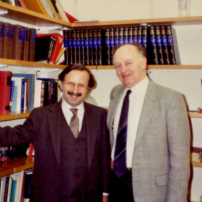 Posing with Stanley Sadie, the editor-in-chief of New Grove Dictionary
(London, UK, 1988)
