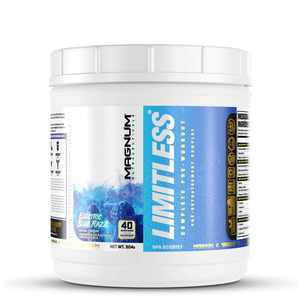 Magnum Nutraceuticals Limitless Pre-Workout Electric Blue Razz