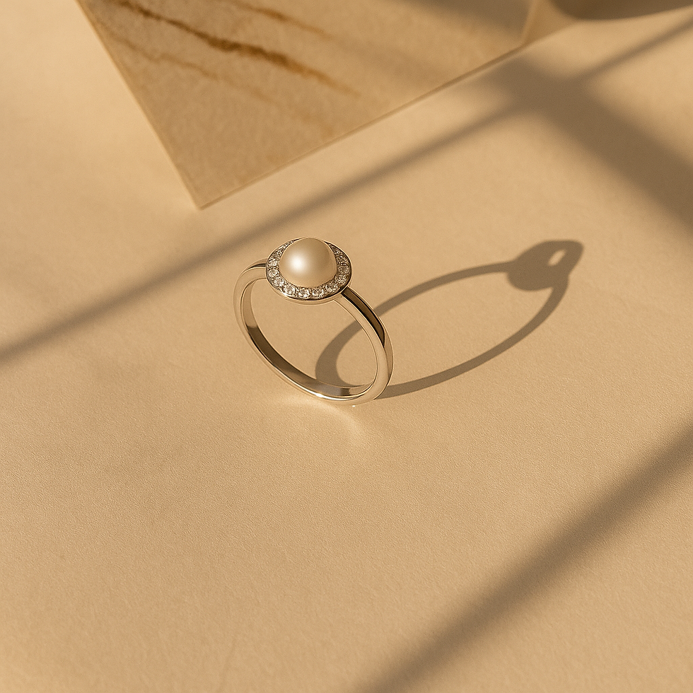 Pearl Nest Silver Ring