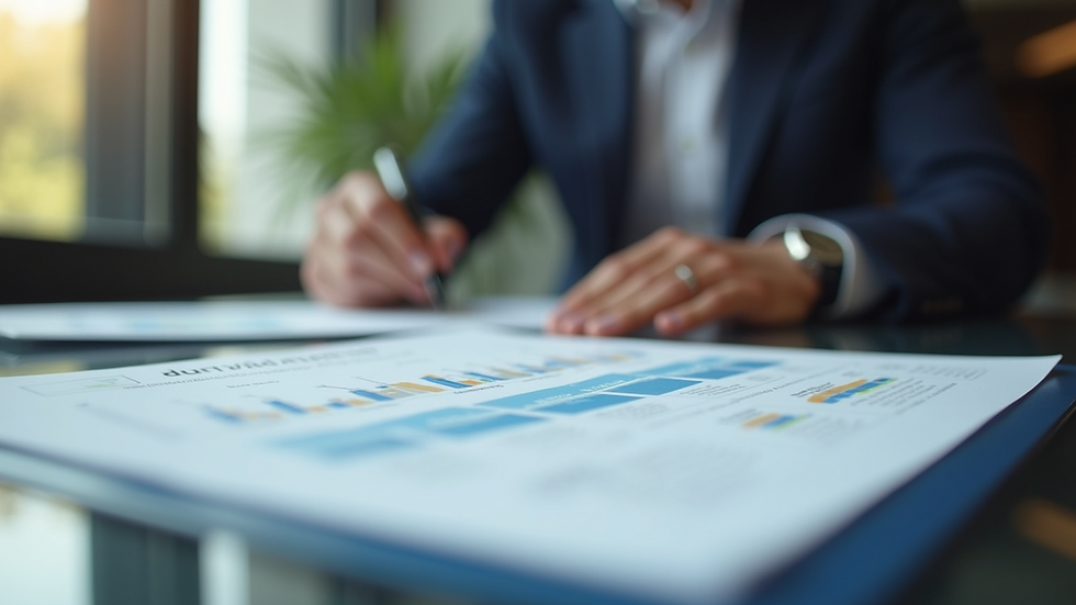 Eye-level view of a business professional reviewing transfer pricing documentation