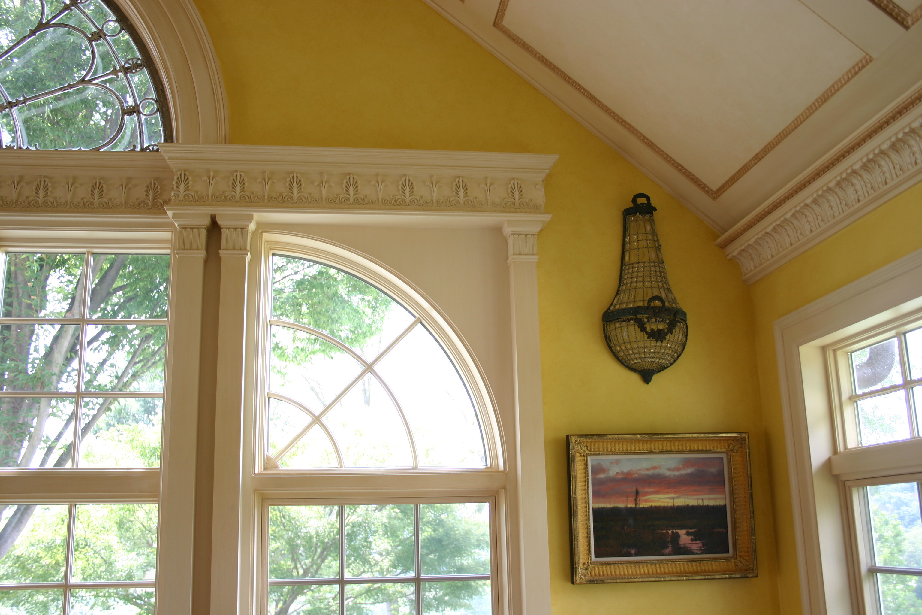 Composition ornament on trim