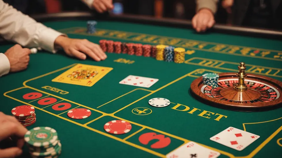 Close-up view of a gambling addiction awareness pamphlet