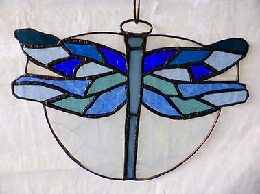 Leadlight Panel, Window Hanger, Sun Catcher - www.amandarin.design - Handcrafted Stained G