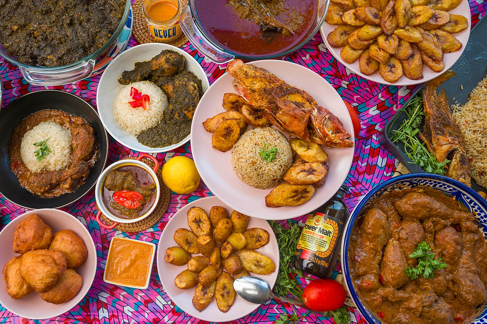 Liberian Dinner table food.jpg