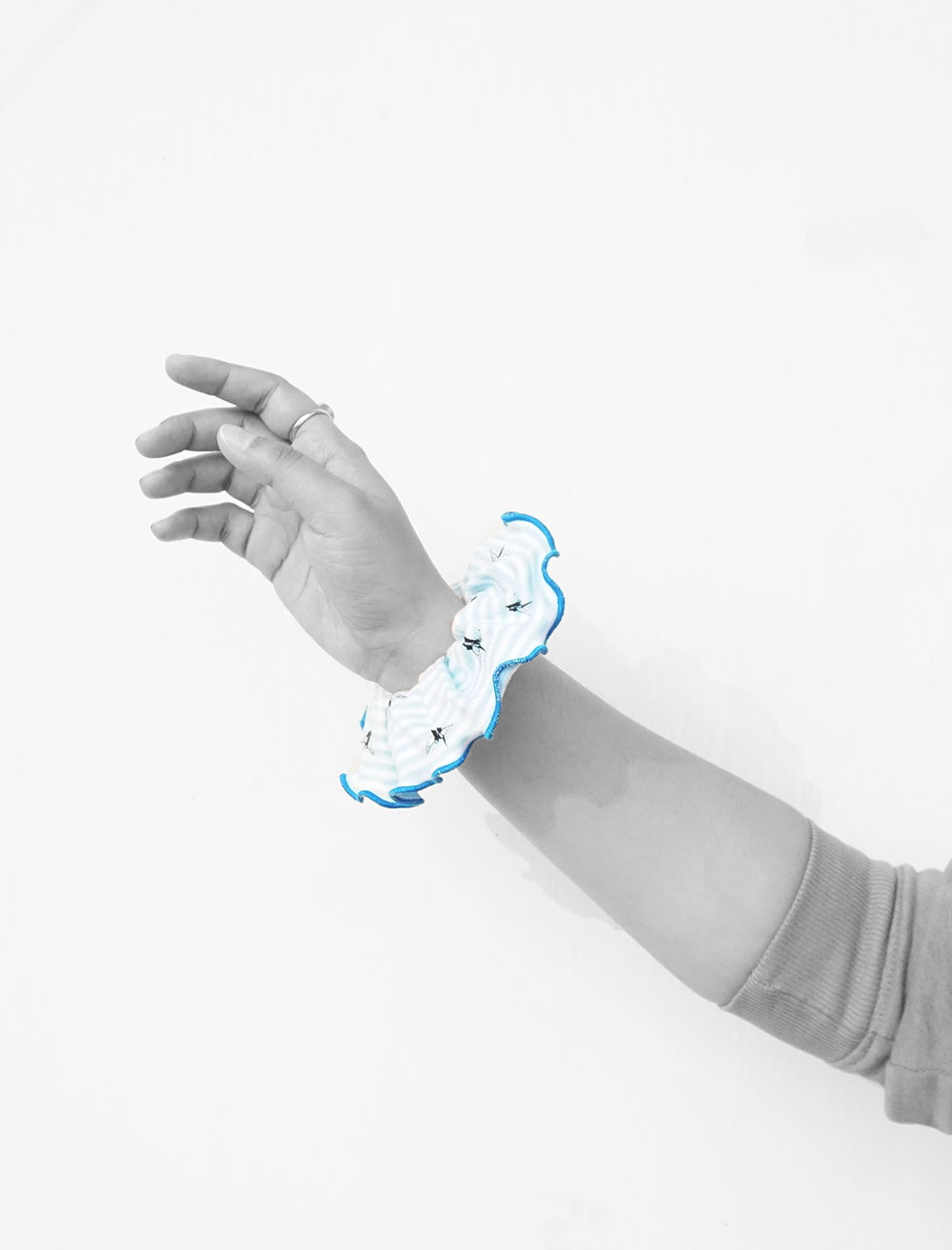 Blue Crane Scrunchie