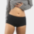 Classic Black Mid-waisted Boy-Short front view