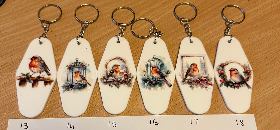 Thumbnail: Winter robin keyring