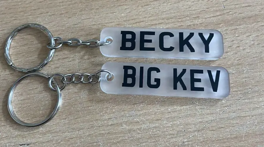 Thumbnail: Personalised number plate keyring