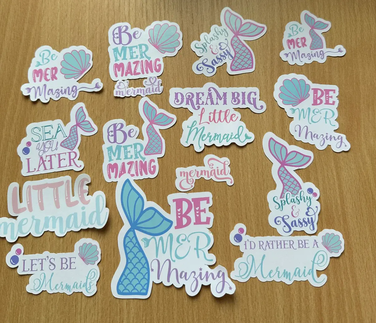 Mermaid quote stickers
