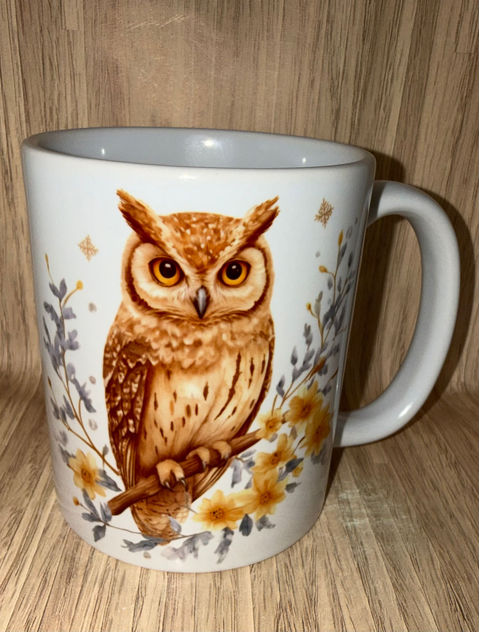 Winter owl mug