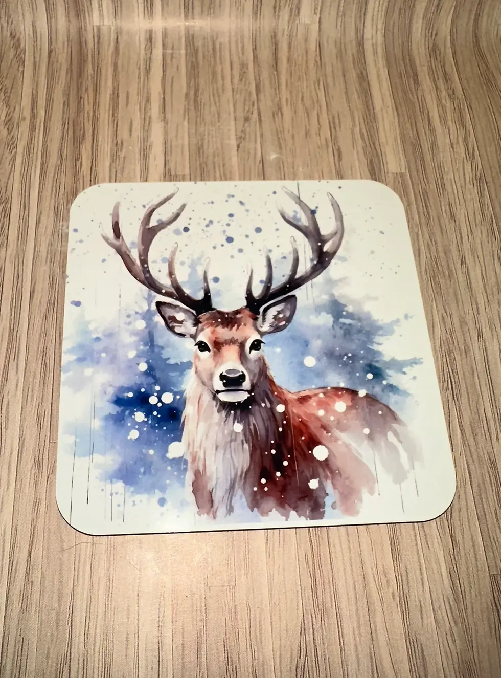 Thumbnail: Winter stag drinks coaster