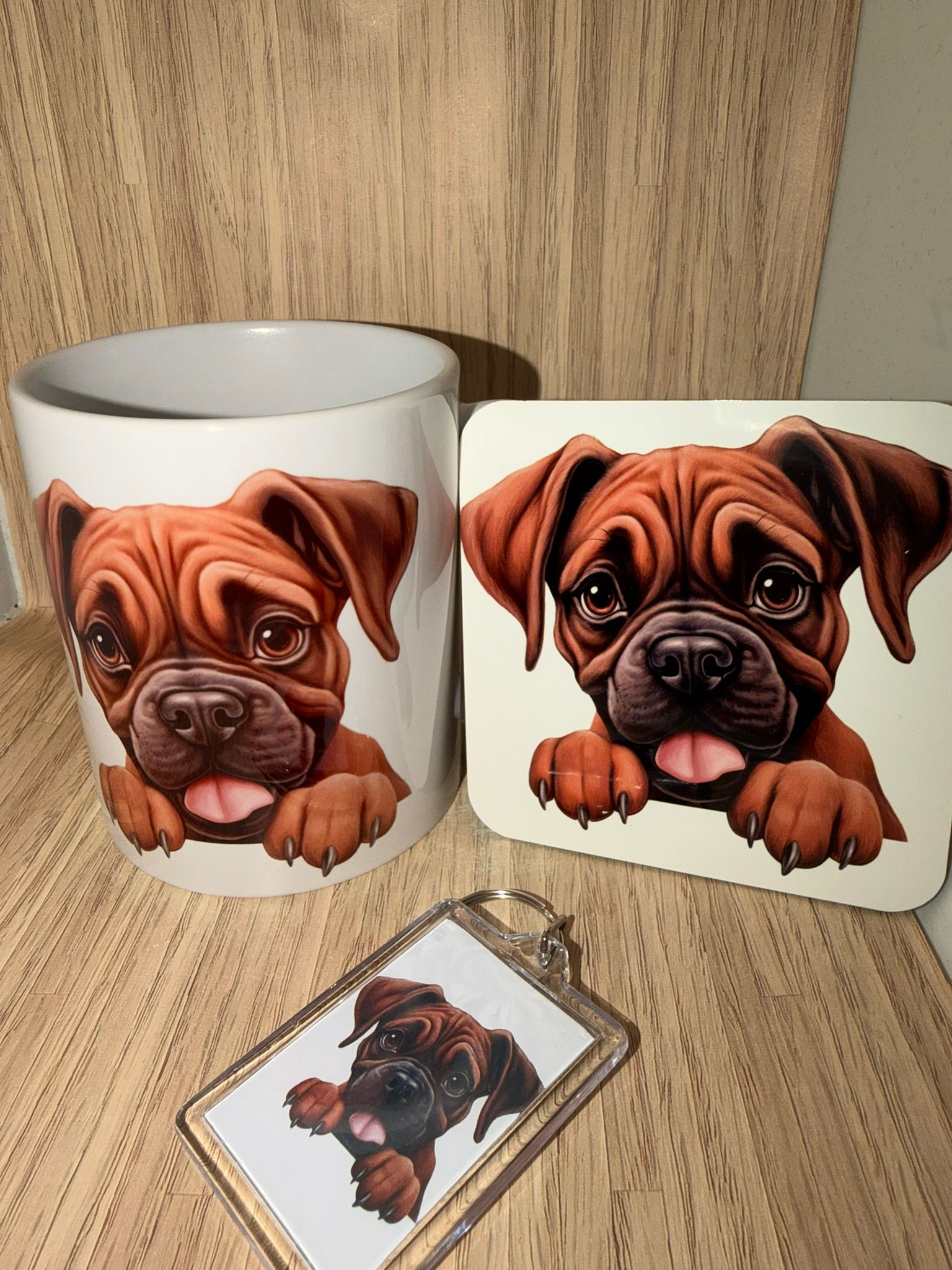 Various dog breed mug coaster coaster, keyring, Dog gifts