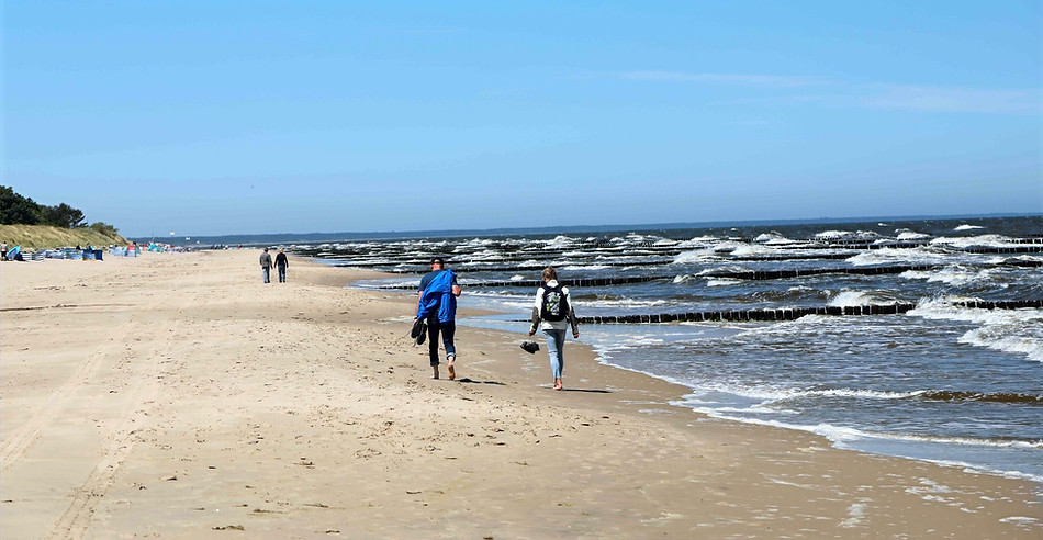 Ostseestrand Koserow Insel Usedom Schloss am Haff