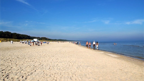 Strand am Seebad Ahlbeck auf der Insel Usedom.