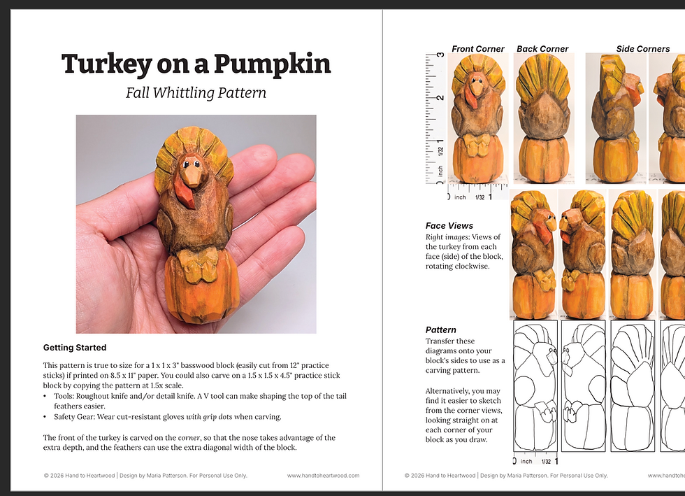 Thumbnail: Turkey on a Pumpkin - Pattern