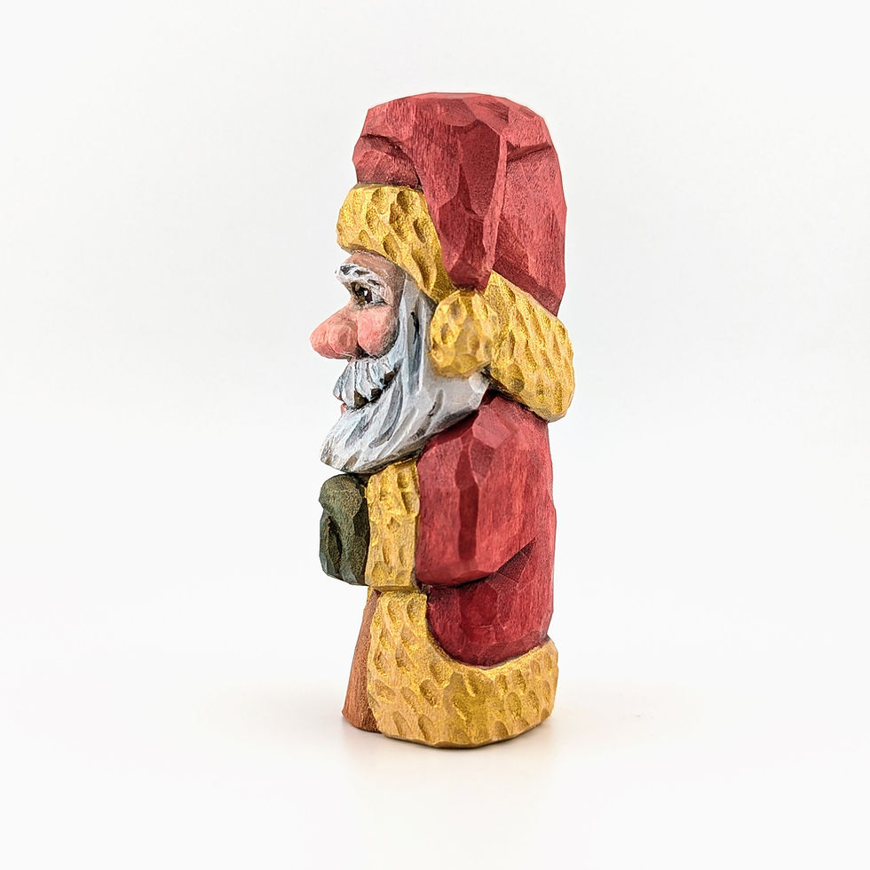 Thumbnail: Keepsake Santa 4” - red and gold