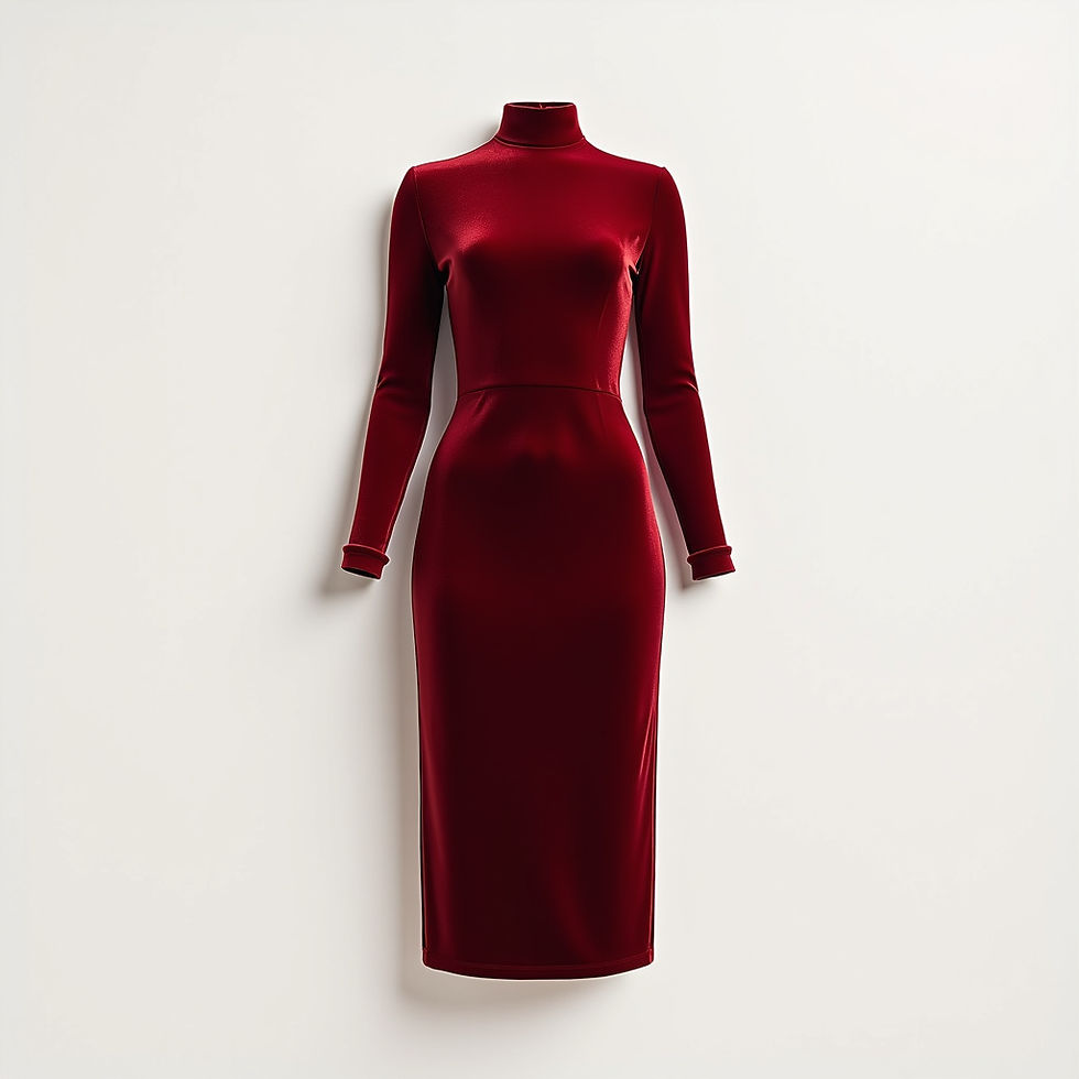 Crimson Velvet Dress