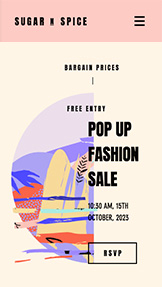 Mode & skønhed hjemmesideskabeloner – Pop-up modebutik